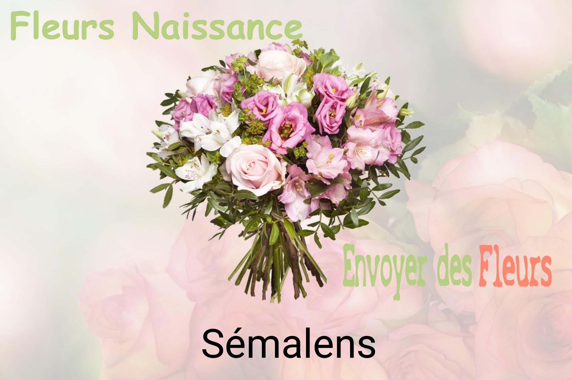 Bouquet de fleurs de naissance livré à Sémalens